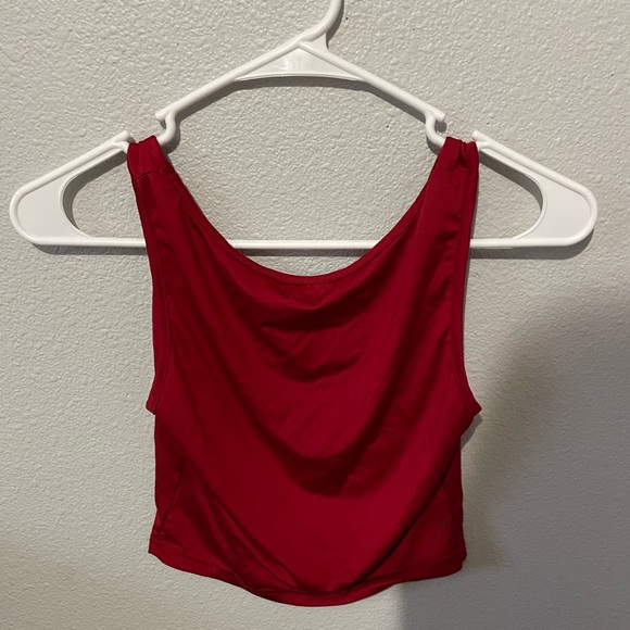 Red Square Neck Tank Top - Picture 3 of 5